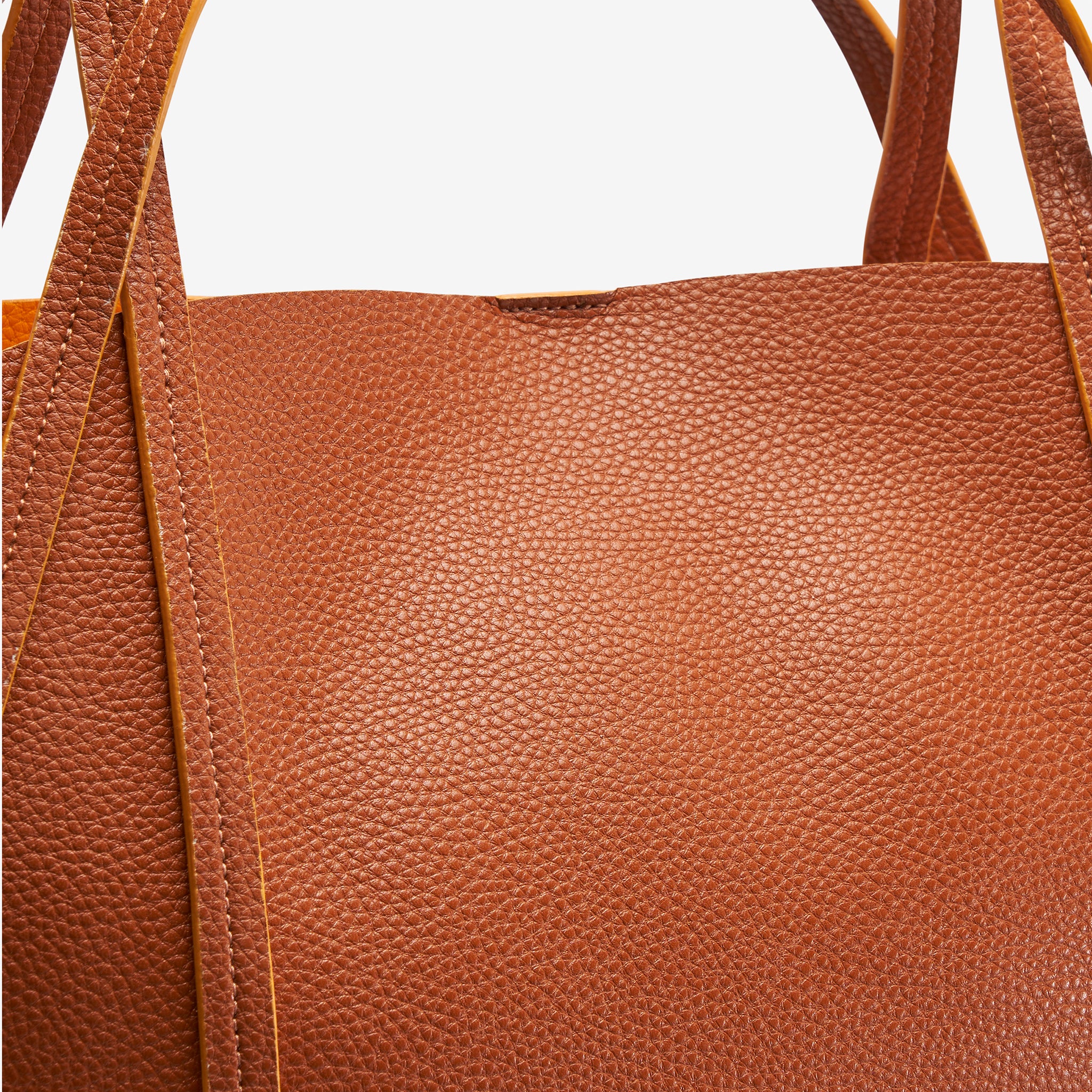 Mango + Leather shopper bag